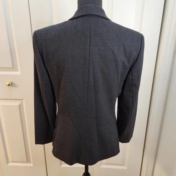 Jones New York Women's Dark Gray Blazer size 10 Wool/Lycra - Picture 5 of 8